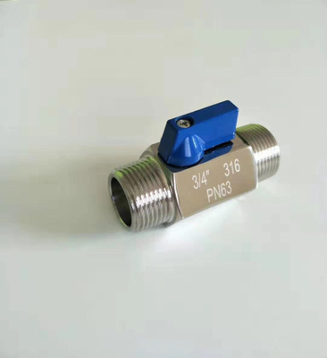 3/4'', 316 Material, Pn 63 Stainless Steel Double Male Mini Ball Valves