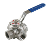 1000PSI /PN63 3 Way Ball Valve With Mounting Pad T Type