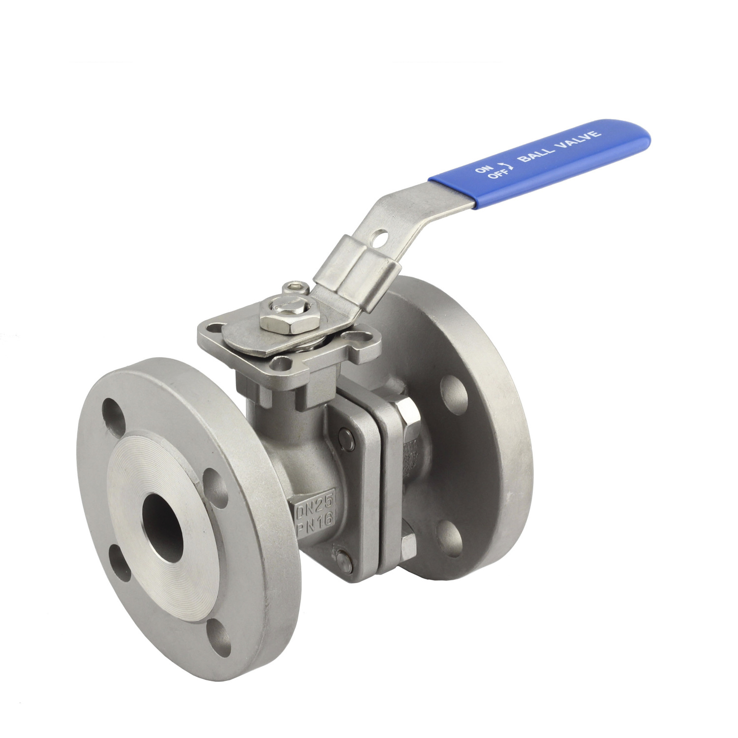 2PC Flanged Ball Valve Full Bore with Mounting Pad