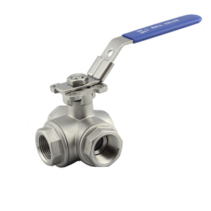 Stainless Steel Three-Way Ball Valve with Lock